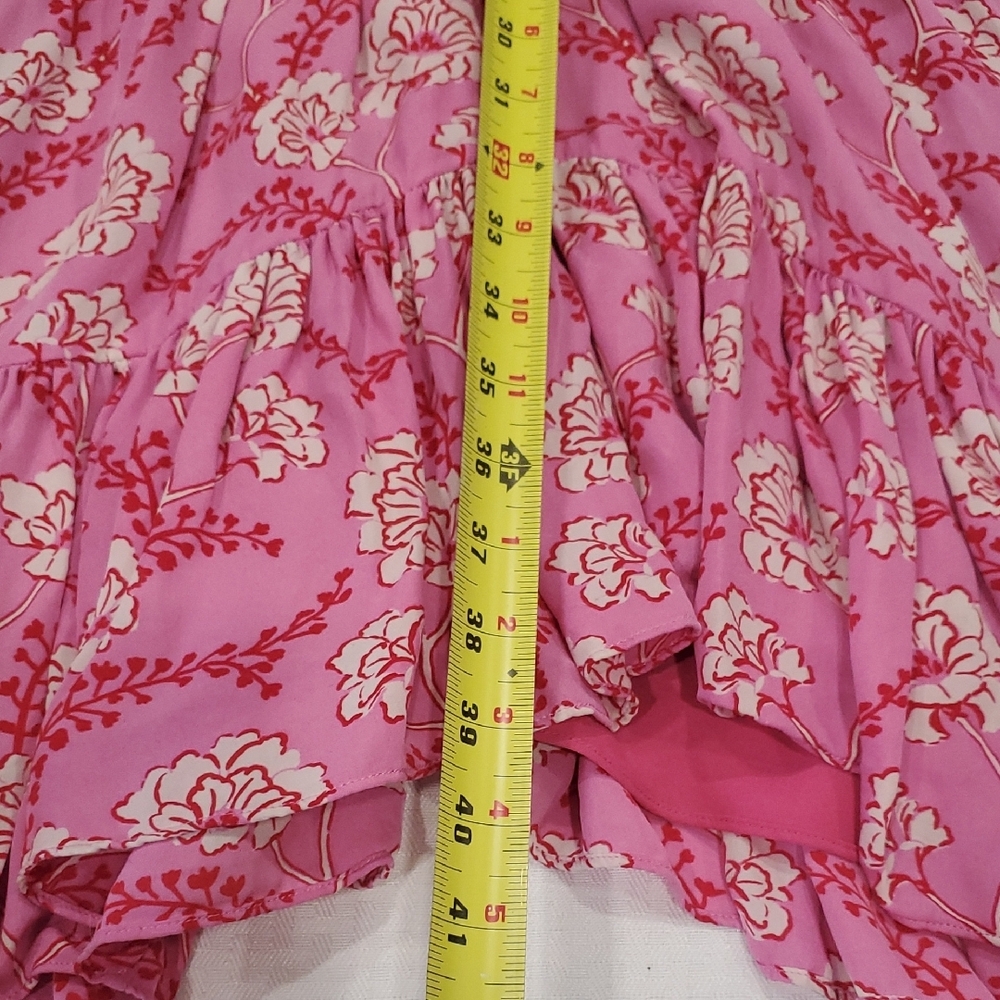 A.L.C. Pink Floral Silk Barbiecore Dress Sz 6 - Picture 10 of 13